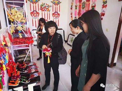 鎮原開邊鎮扶貧車間迎來天津市靜海區商務局工藝品銷售合作